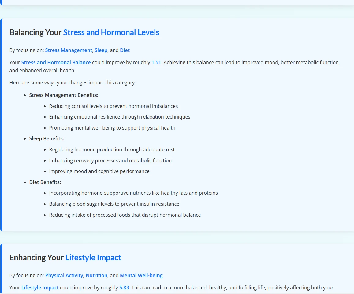 Lifestyle Simulation Tool