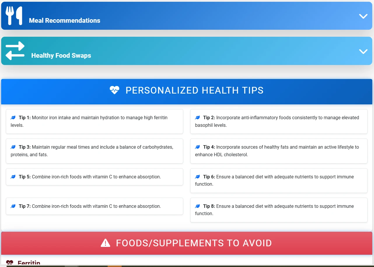Personalized Meal Plans